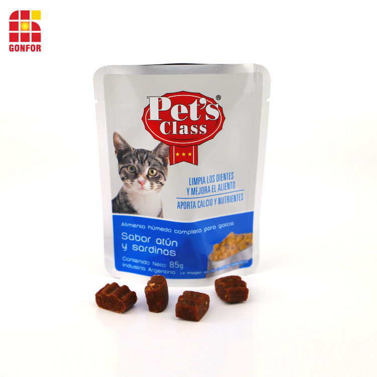 cat food blue bag