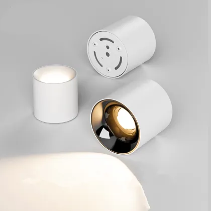 No Main Light Anti-glare Spotlight: LED Surface Mounted Downlight for Living Room, Bedroom, and Ceiling