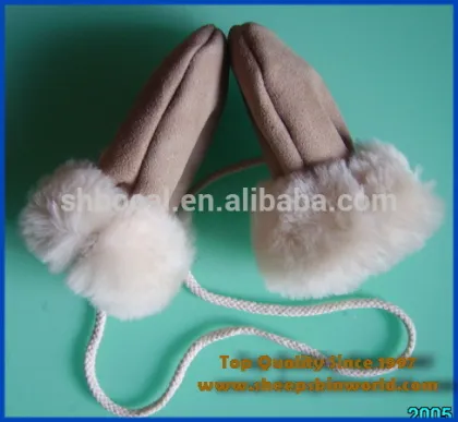 sheepskin babies mitten gloves