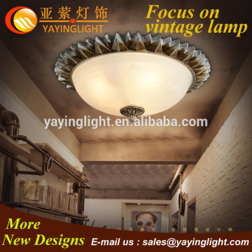 simple iron Ceiling Lighting, Industrial Style glass Ceiling lamp,vintage armor ceiling lamp lighting