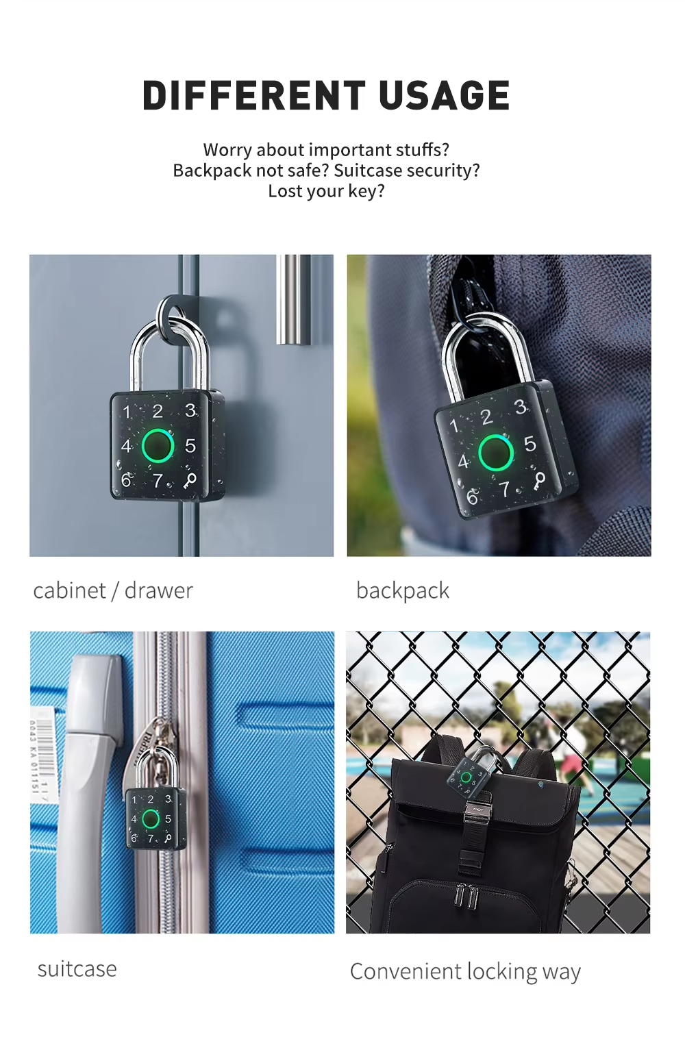 Fingerprint luggage locks