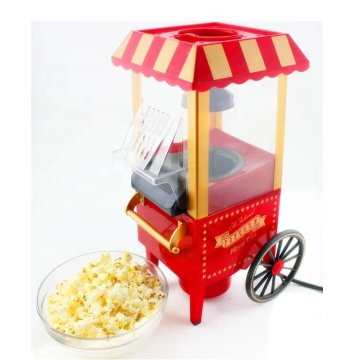 Retro Red Electric Popcorn Maker, 1100W Fast Popcorn Machine for Parties