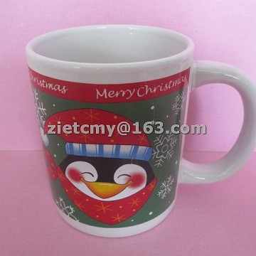 bulk 11oz ceramic mugs with snowflake design for christmas