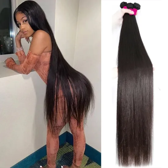 Factory vendor Virgin Brazilian Human hair extension bundles, Wholesale 100% Brazilian Virgin Sew in weave with Closure
