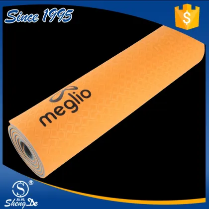 2017 Square Yoga Mat , Bulk Yoga Mat Roll , TPE Yoga Mat With Strap