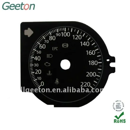 Screen Printing PC Car Dashboard Faceplate Dial
