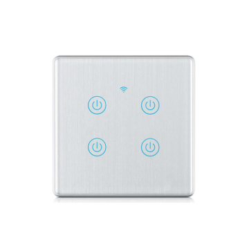 EU UK UK Serasi Aluminium Frame 86 Series Touch Switch dengan Wi -Fi, Zero Fire Wire Technology - tersedia dalam perak dan emas