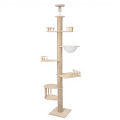 Heavy Duty Luxury Eco-Friendly Large Breed Wooden Cat Tree Scratcher Tower Climbing Playground Rest Platform Durable