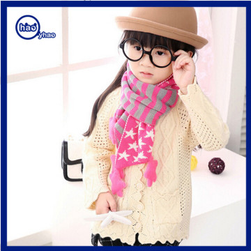 Yhao 2016 Wholesale Super Quality Five-pointed Star Pattern Children's Scarves