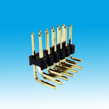 Pin Header, 2.54mm, 0.100 Inches, Pitch, Dual-row, Right Angle, 2.5mm Height, Gold Flash