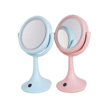 Langrificatore desktop LED di vendita a caldo con specchio per trucco illuminato regolabile a 360 °
