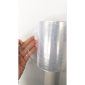 Transparent handle stretch film roll