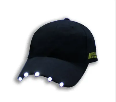 LED brushed cotton baseball cap