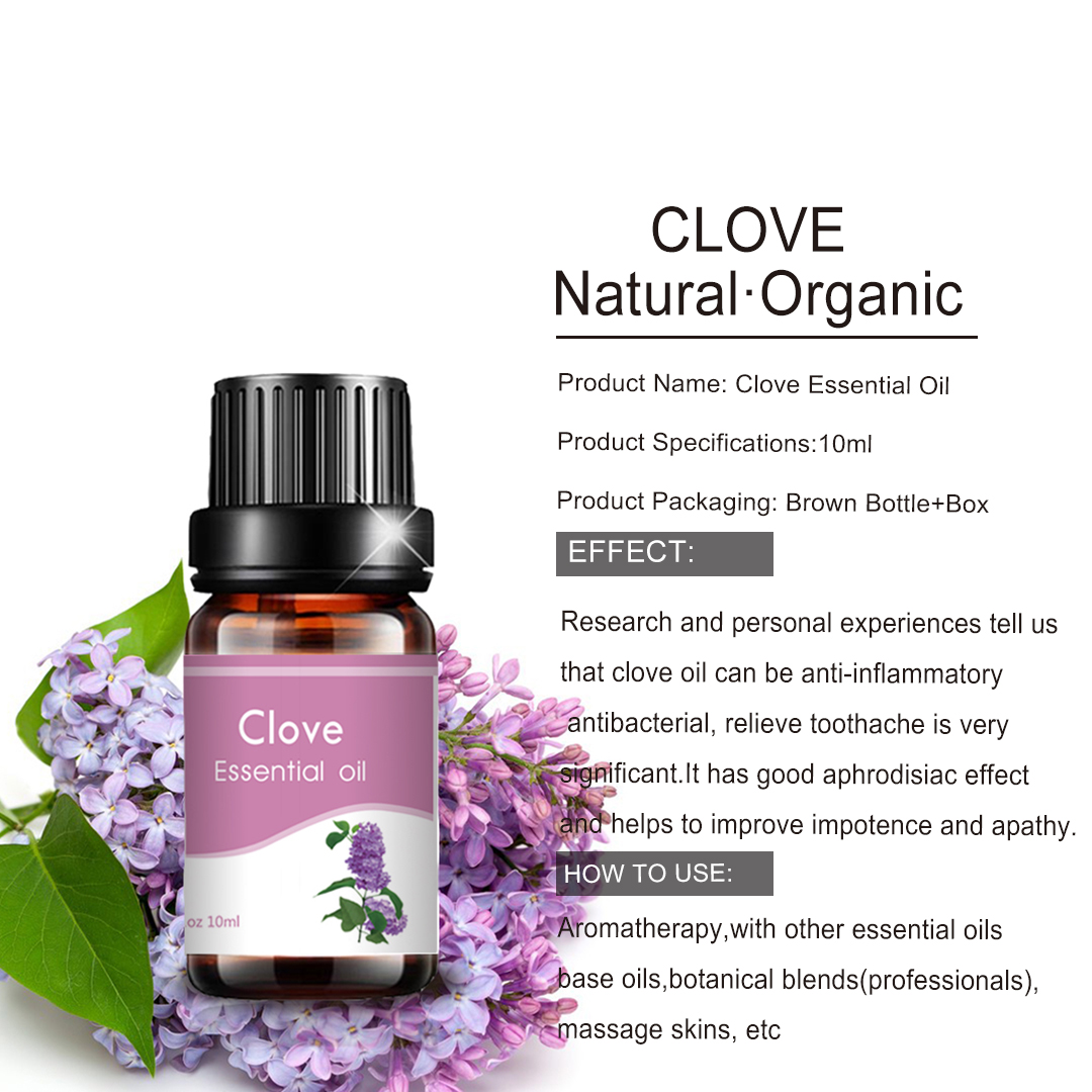 Certified organic natural clove oil for aromatherapy