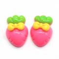 Lovely Flatback Vegetable Resin Carrot Bowknot Ornaments Crafts Hair Clip Making Supplies Children Kitchen Cooking Toys