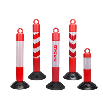 PE Flexible Plastic Traffic Delineator with Reflective Post and Heavy Rubber Base