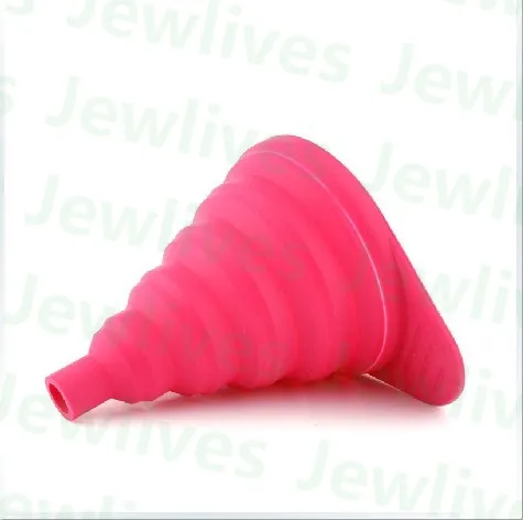 Collapsible Silicone Rubber Funnels In Kitchen 