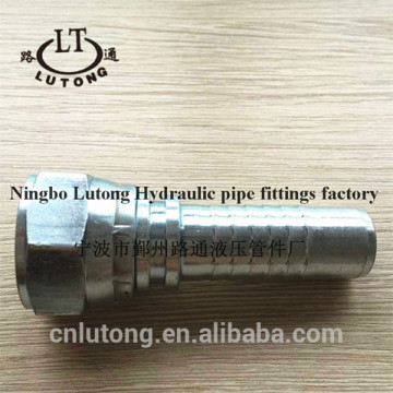 SAE J 514 swaged hydraulic zinc plate pipe fittings JIC female 74 degree cone seat sae J 514