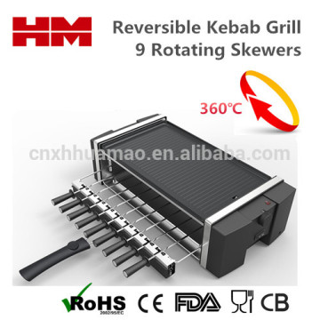 Indoor Household Electric Kebab Grill Griddle Hot Plate BBQ Roaster Oven