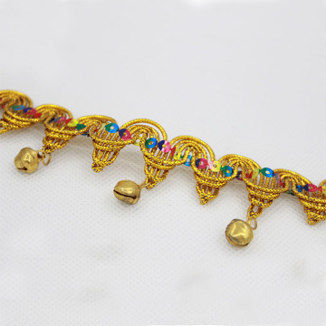 DIY Coin Design Braided Trim: 35mm Gold and Silver Sequined Lace Tassels and Fabrics