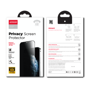 Joyroom Privacy Tempered Glass Film 2.5D Full Cover for iPhone 12