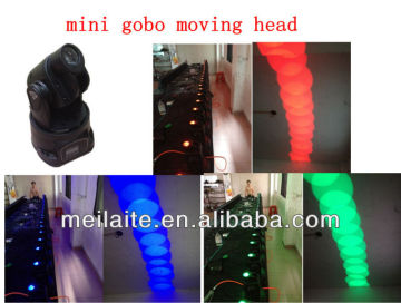 MD-2028 rgb 15w mini led moving head gobo lighting