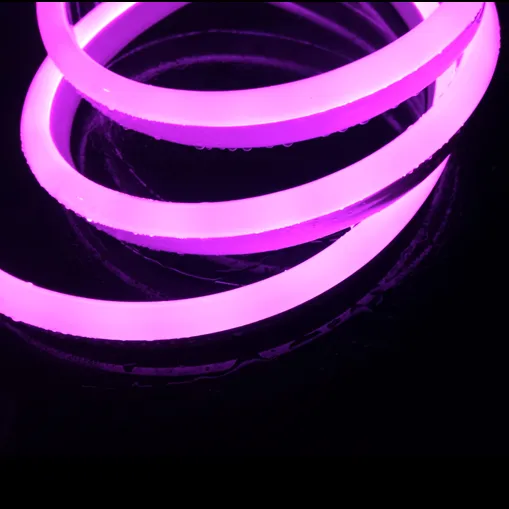 20mm pink led round light 360 degree led neon flex