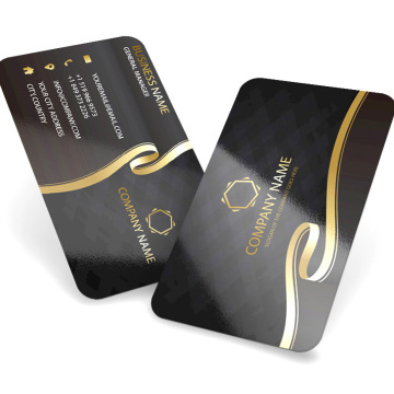 Luxury Customized Logo Design: Free Embossed Gold Foil Business Card with Pearl Texture Paper