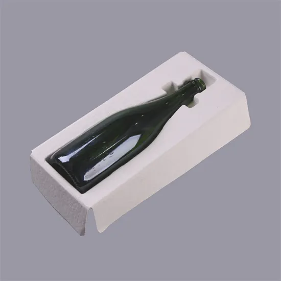 Eco friendly molded paper pulp champagne packaging tray