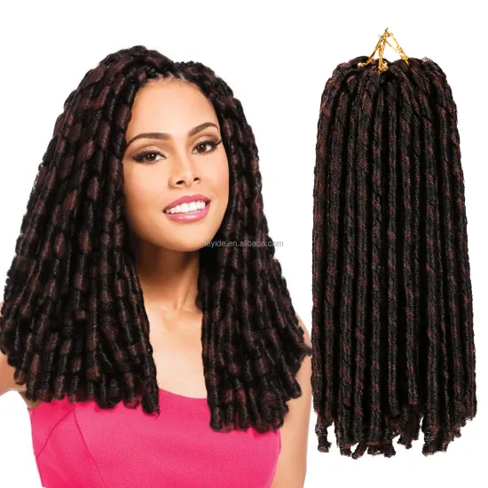 Hot Selling Classy Faux Locs Crochet Hair Ombre Dreadlocks Crochet Goddess Soft Locs Twist Dread Synthetic Braiding Hair