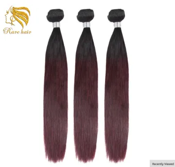 Wholesale Hair Bundles Mocha Brazil Ombre Color 99J Hair Weave Virgin Straight 3 Bundles