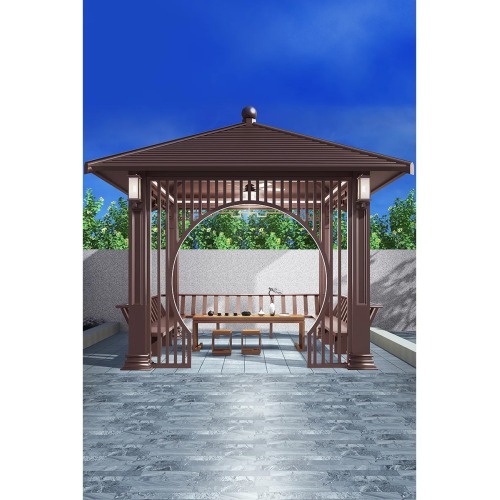 Chinese Style Antique Aluminum Outdoor Quadrangle Gazebo