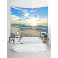 Tapisserie Wandbehang Ocean Sea Wave Beach Serie Tapisserie Sunrise Sunset Dusk Seagull Tapisserie für Schlafzimmer Home Dorm Decor