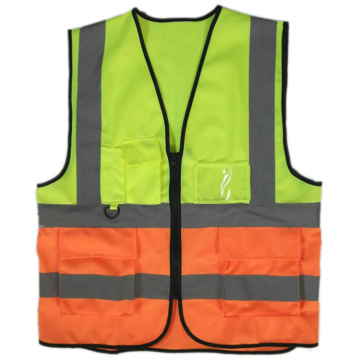 Custom Logo High Visibility Adjustable Safety Jacket Vest for Men