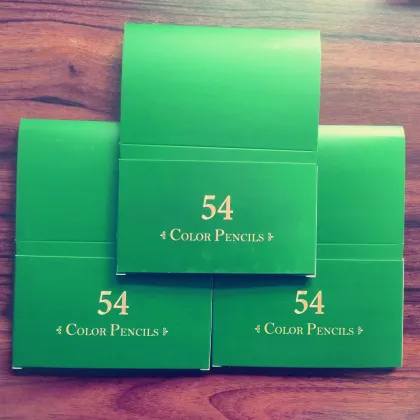 Custom 54-Colored Professional Oil-Based Art Pencils Set with Gift Box