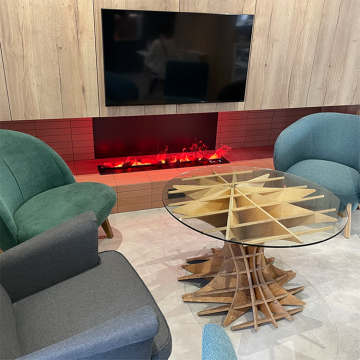 New Electronic Fireplace Core Set with Plastic and Ceramic Wood Accessories
