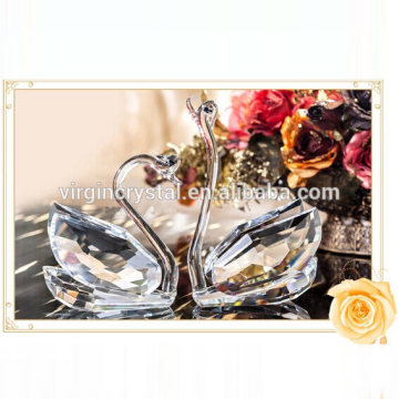 Clear crystal wedding favors swans for decorations