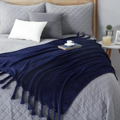 Tassel Sofa Blanket for Home Decor and Bed Blankets