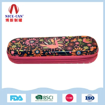 China Manufacturer Colorful Tin Box Pencil Case With Zipper