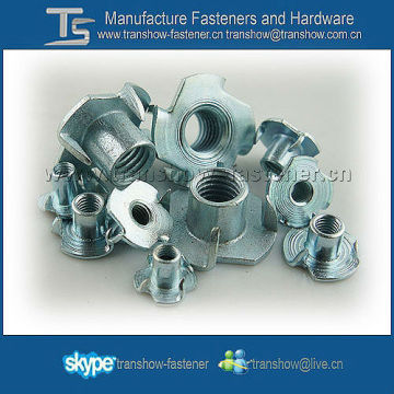 Cold Forged Carbon Steel 4 Prongs Tee Nut