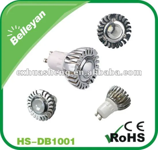 2012 most powerful led cuplight gu10 1w led indooor spotlights