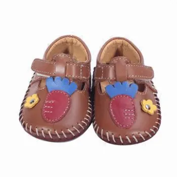Leather Babies' Shoes with 18 to 21# Sizes, Suede Leather Outsole, Cow Leather Upper Materials