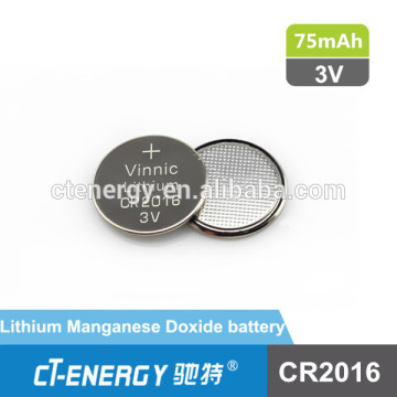 Lithium button cell cr2016 with long life span