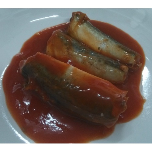 Cavala Peixe Em Lata De Litografia De Tomate Chili