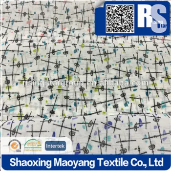WOVEN POLY CHIFFON WITH PRINTED FABRIC