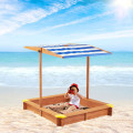 Kid's Sandbox with Cover Cedar Wood Sandpit