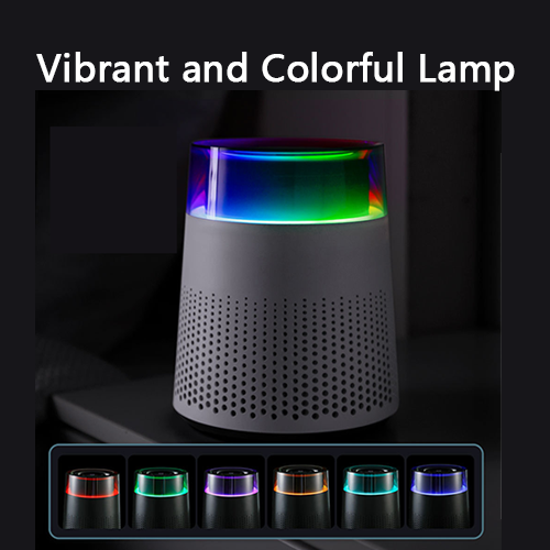 Smart Desktop Air Purifier with Negative Ions and Running Horse Night Light Function