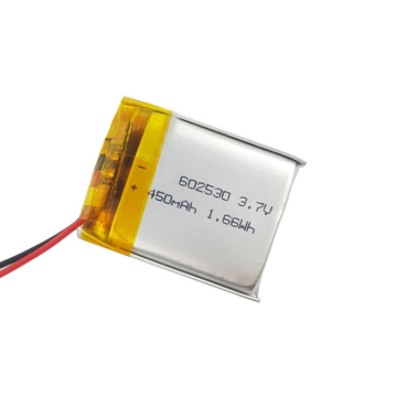 Bateria recarregável de polímero Li 602530 3,7V 450mAh TWS
