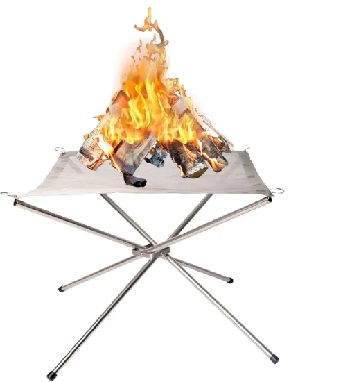 High-Quality Foldable Steel Fire Pit for Easy Outdoor Camping and BBQ