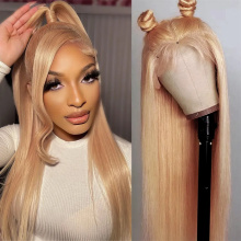 #27 Honey Blonde Human Hair Wigs in pizzo in pizzo